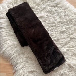 Brookstone Chocolate Brown Faux Fur Scarf